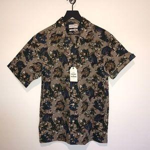 Floral Pattern Casual Button Up
